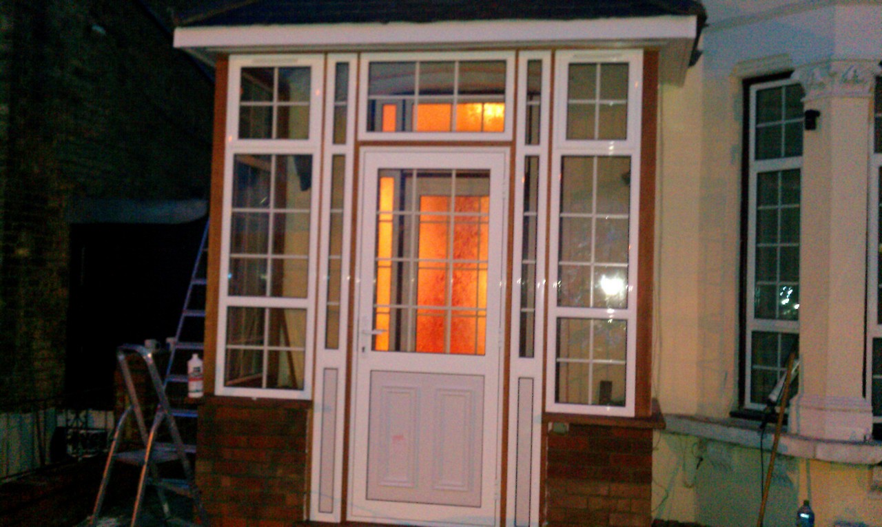 uPVC porch with Georgian bar glazing installed in Harlesden